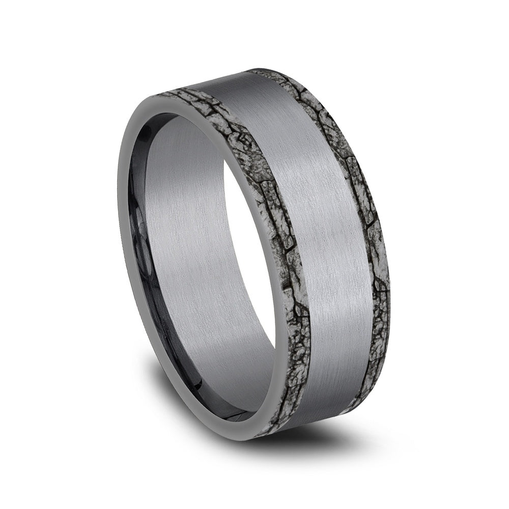 The Hadrian Men's Wedding Band in Grey Tantalum - 7mm Width by Tantalum