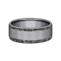The Hadrian Men's Wedding Band in Grey Tantalum - 7mm Width by Tantalum
