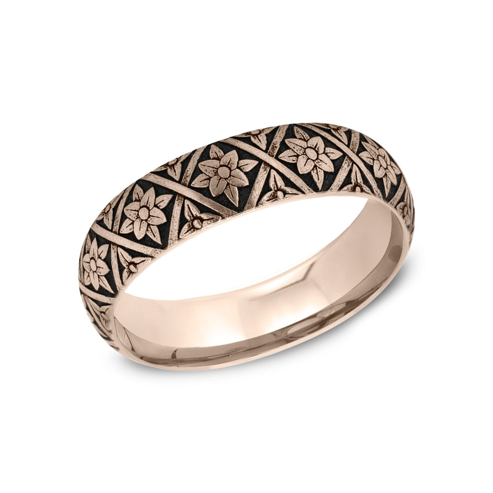 The Hagia Sophia Men's Wedding Band in 14K Rose Gold - 6mm Width by Benchmark