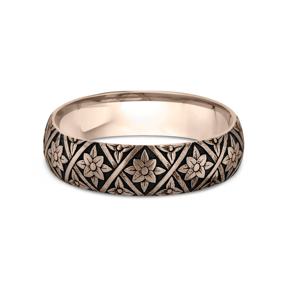 The Hagia Sophia Men's Wedding Band in 14K Rose Gold - 6mm Width by Benchmark