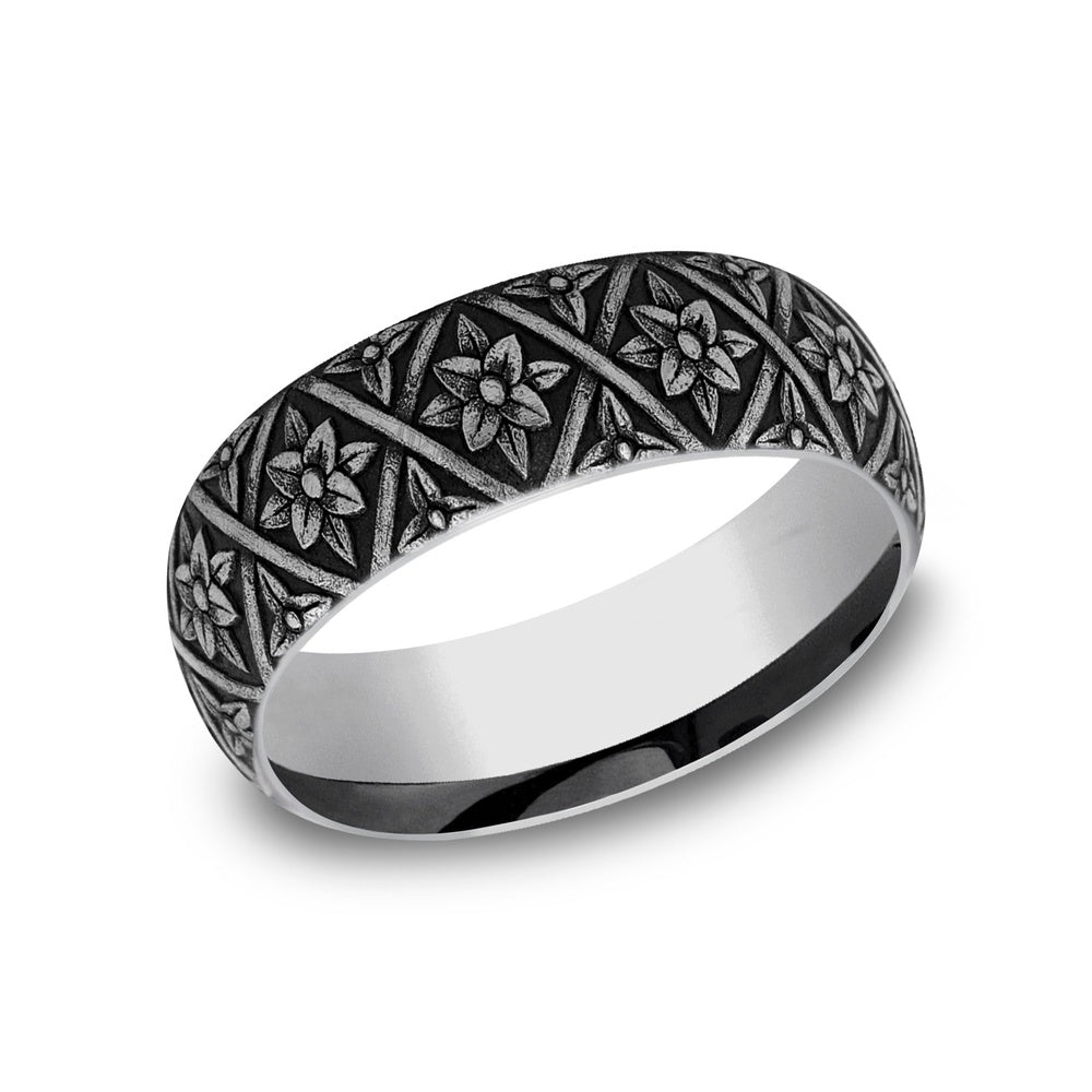 The Hagia Sophia Men's Wedding Band in Tungsten - 8mm Width by Forge