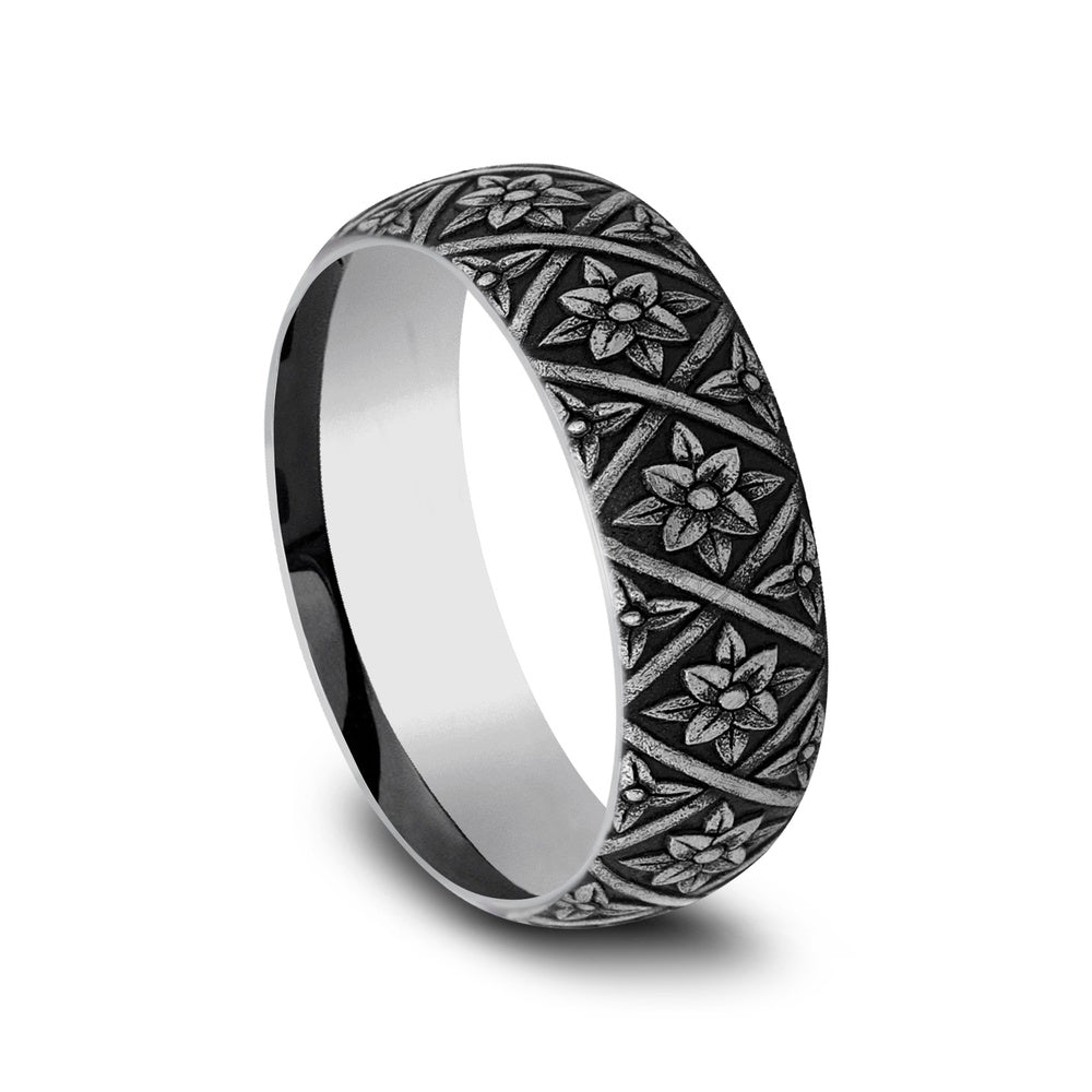 The Hagia Sophia Men's Wedding Band in Tungsten - 8mm Width by Forge