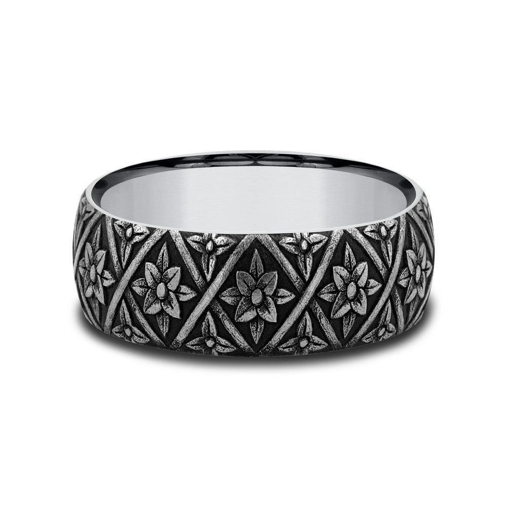 The Hagia Sophia Men's Wedding Band in Tungsten - 8mm Width by Forge