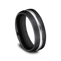 The Harrison Men's Wedding Band in Black Cobalt - 7.5mm Width by Forge