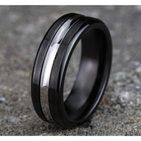 The Harrison Men's Wedding Band in Black Cobalt - 7.5mm Width by Forge