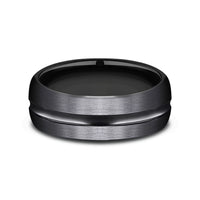 The Harrison Men's Wedding Band in Black Titanium - 7.5mm Width by Forge