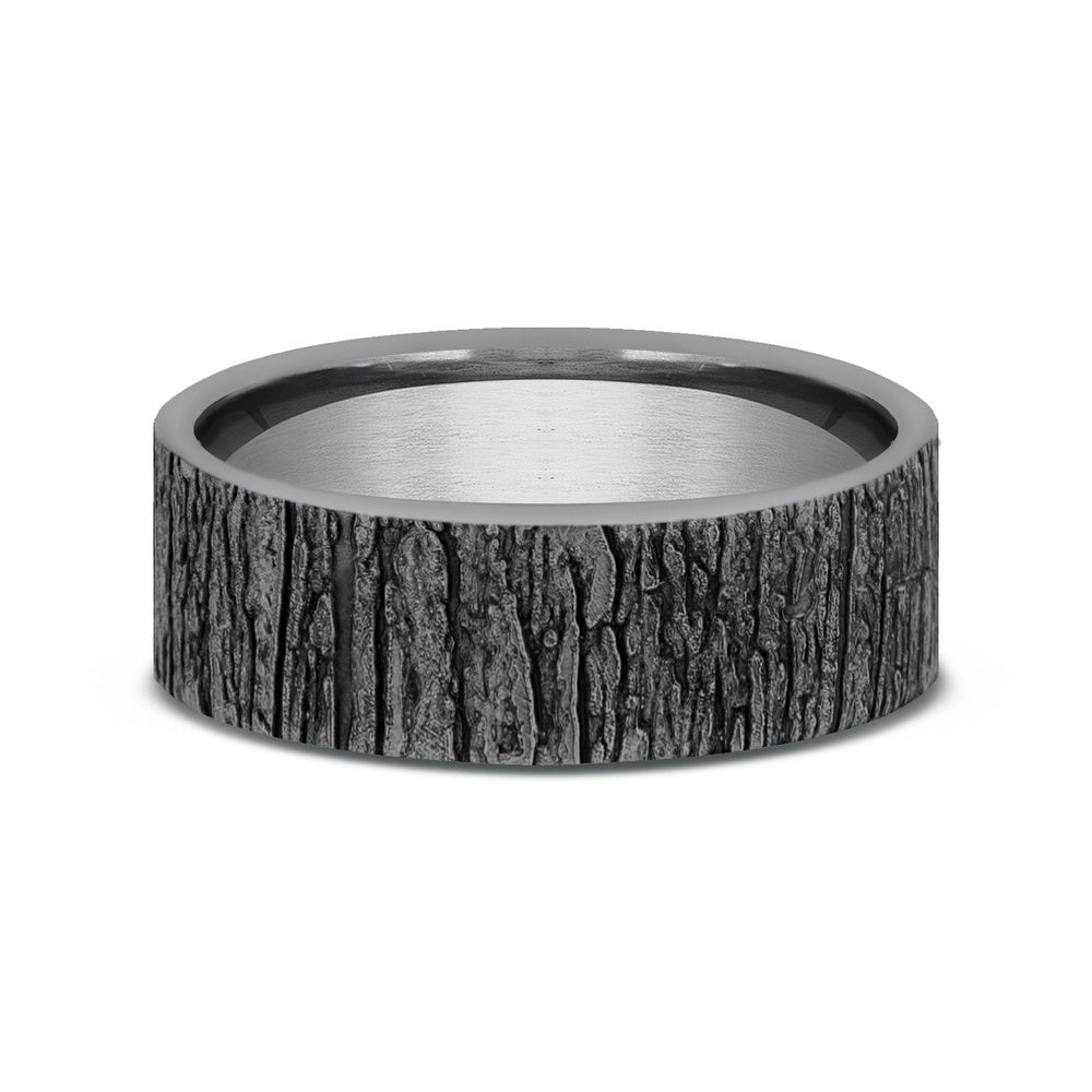 The Hazel Men's Wedding Band in Grey Tantalum - 7mm Width by Brook and Branch