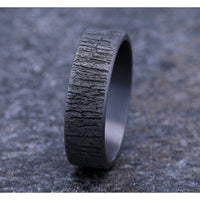 The Hazel Men's Wedding Band in Grey Tantalum - 7mm Width by Brook and Branch