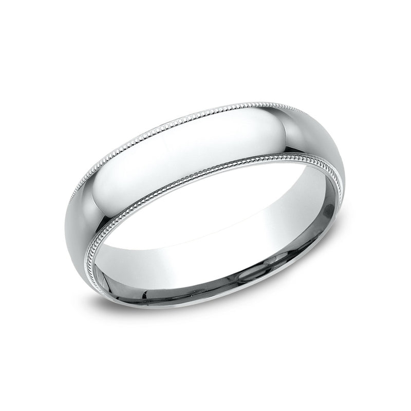 The Heirloom Men's Wedding Band in 14K White Gold - 6mm Width by Benchmark