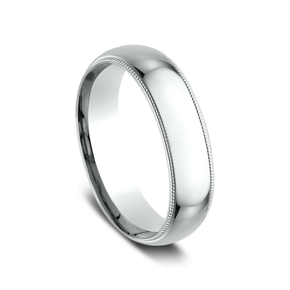 The Heirloom Men's Wedding Band in 14K White Gold - 6mm Width by Benchmark