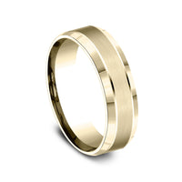 The Horizon Men's Wedding Band in 14K Yellow Gold - 6.5mm by Benchmark