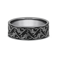 The Ivy Men's Wedding Band in Grey Tantalum - 7mm Width by Tantalum