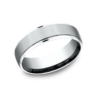 The Jefferson Men's Wedding Band in 14K White Gold - 6.5mm Width by Benchmark