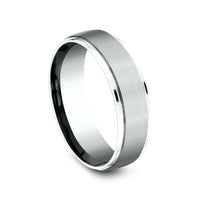The Jefferson Men's Wedding Band in 14K White Gold - 6.5mm Width by Benchmark