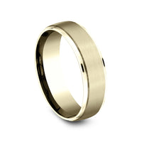 The Jefferson Men's Wedding Band in 14K Yellow Gold - 6.5mm Width by Benchmark
