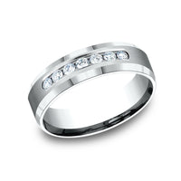 The Kaiser Men's Wedding Band in 14K White Gold - 6mm Width by Benchmark
