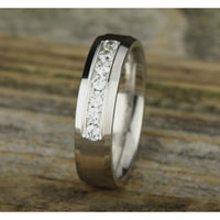 The Kaiser Men's Wedding Band in 14K White Gold - 6mm Width by Benchmark
