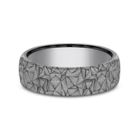 The Kaleidoscope Men's Wedding Band in Grey Tantalum - 6.5mm Width by Tantalum