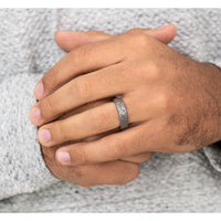 The Kaleidoscope Men's Wedding Band in Grey Tantalum - 6.5mm Width by Tantalum