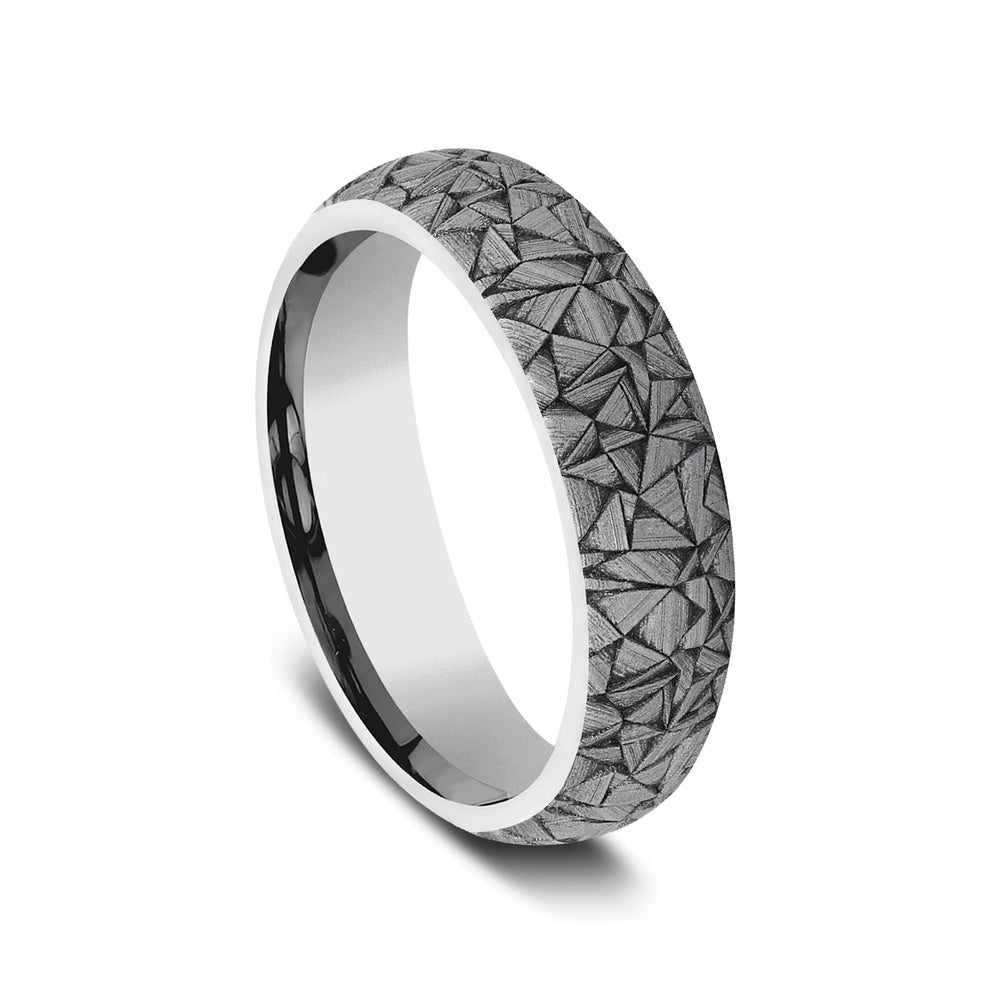 The Kaleidoscope Men's Wedding Band in Tungsten - 6mm Width by Forge