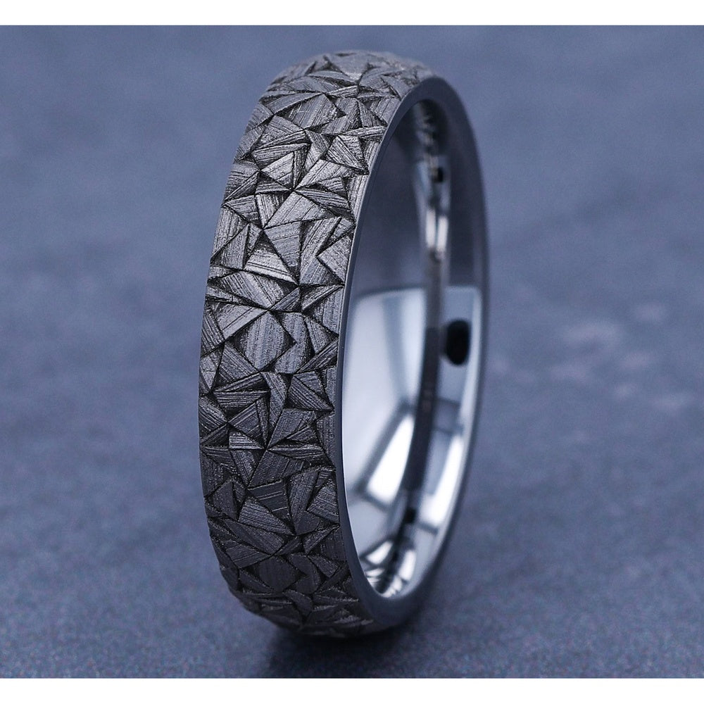 The Kaleidoscope Men's Wedding Band in Tungsten - 6mm Width by Forge