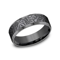 The Katana Men's Wedding Band in Tantalum - 7mm Width by Tantalum