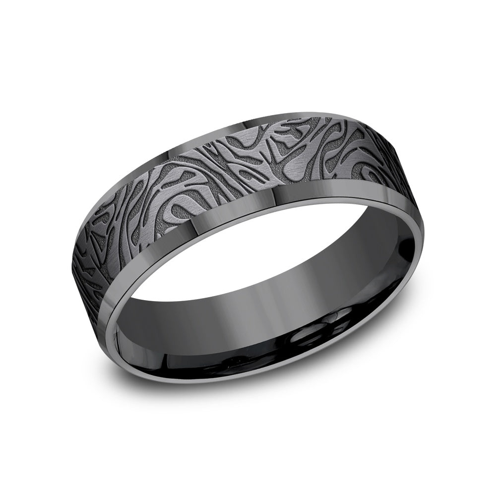 The Katana Men's Wedding Band in Tantalum - 7mm Width by Tantalum