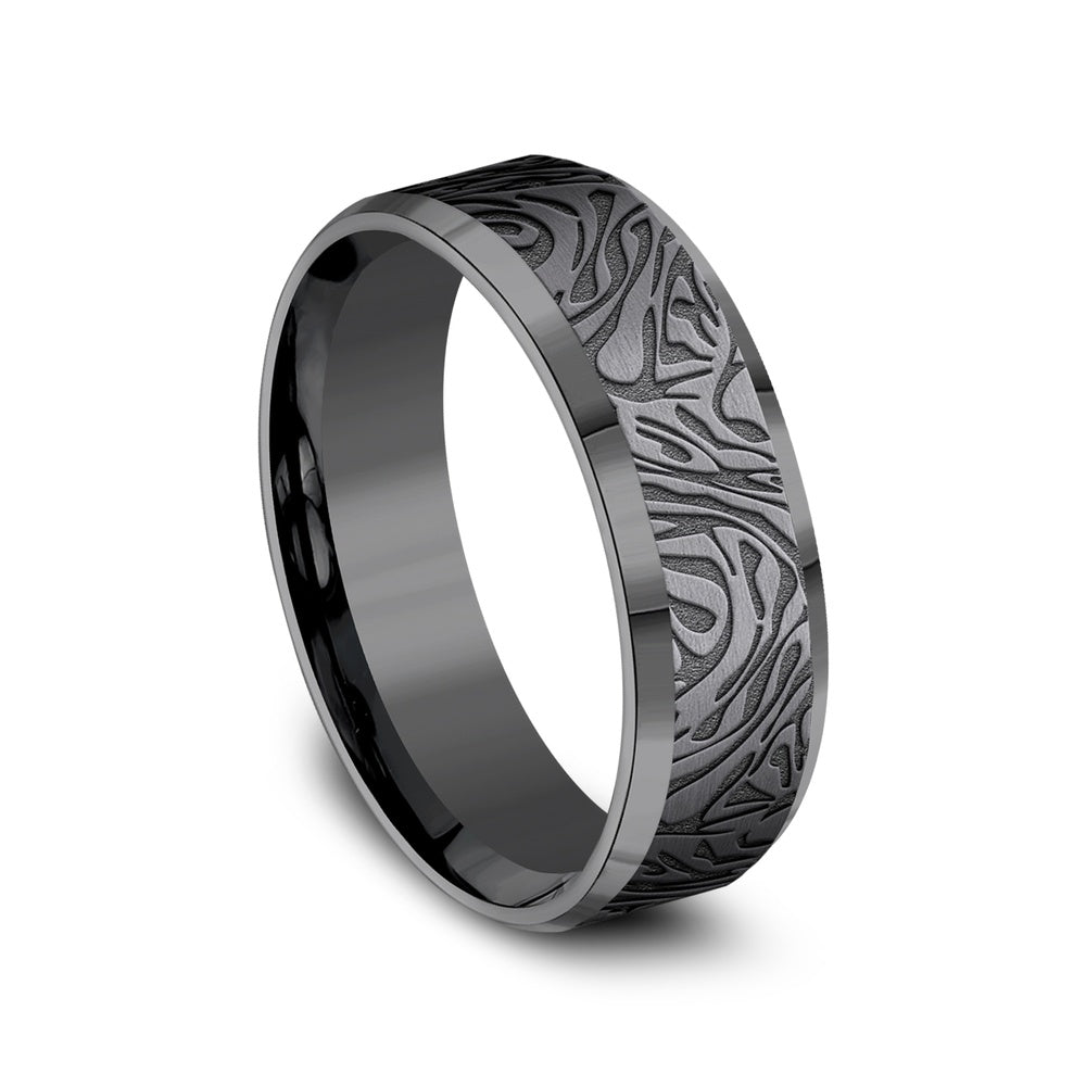 The Katana Men's Wedding Band in Tantalum - 7mm Width by Tantalum