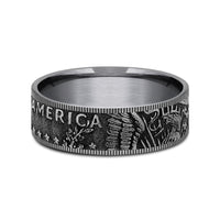 The Kennedy Men's Wedding Band in Grey Tantalum - 8mm Width by Brook and Branch