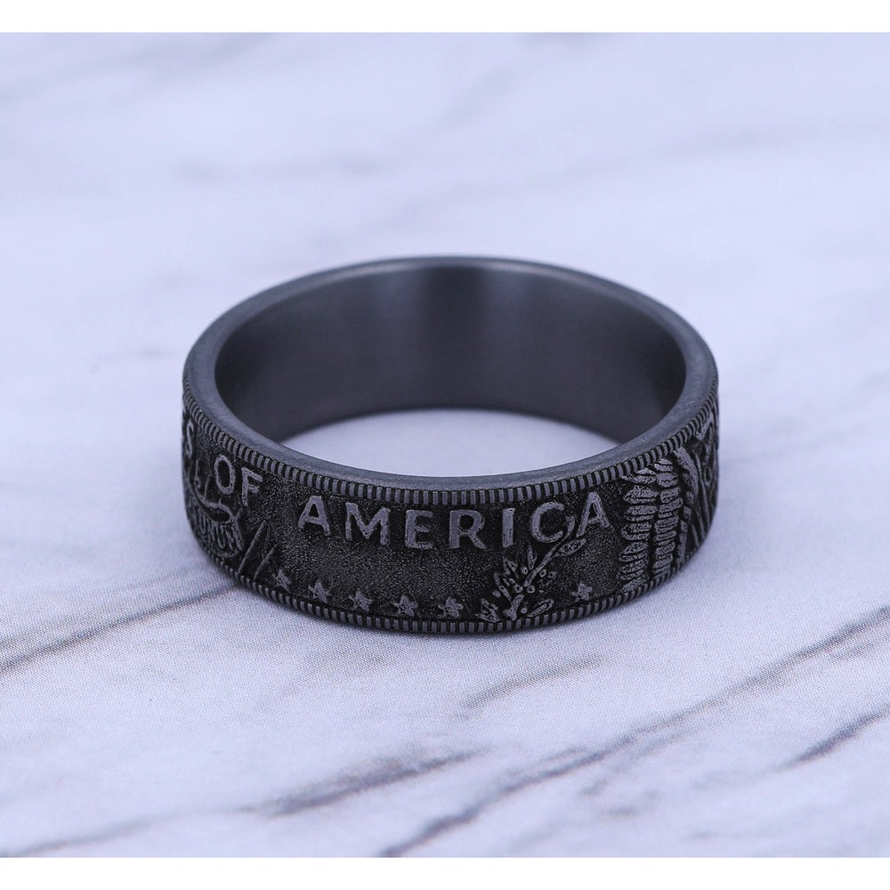 The Kennedy Men's Wedding Band in Grey Tantalum - 8mm Width by Brook and Branch