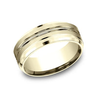 The Kilo Men's Wedding Band in 14K Yellow Gold - 8mm Width by Benchmark