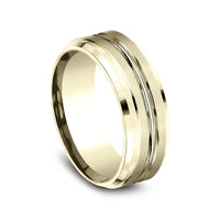 The Kilo Men's Wedding Band in 14K Yellow Gold - 8mm Width by Benchmark