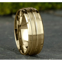 The Kilo Men's Wedding Band in 14K Yellow Gold - 8mm Width by Benchmark
