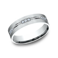 The King Men's Wedding Band in 14K White Gold - 6mm Width by Benchmark