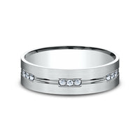 The King Men's Wedding Band in 14K White Gold - 6mm Width by Benchmark