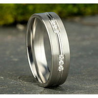 The King Men's Wedding Band in 14K White Gold - 6mm Width by Benchmark