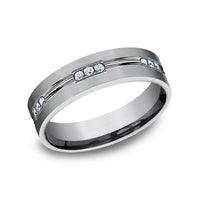 The King Men's Wedding Band in Grey Tantalum - 6mm Width by Tantalum