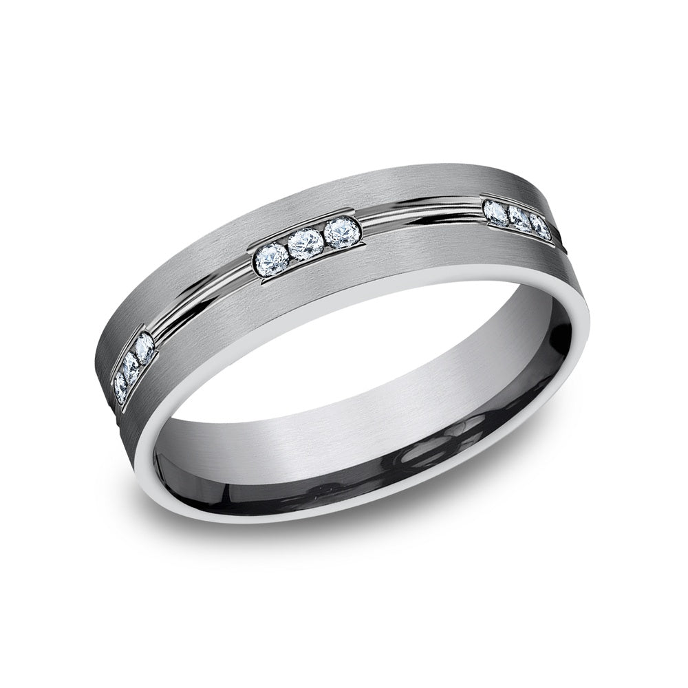 The King Men's Wedding Band in Grey Tantalum - 6mm Width by Tantalum