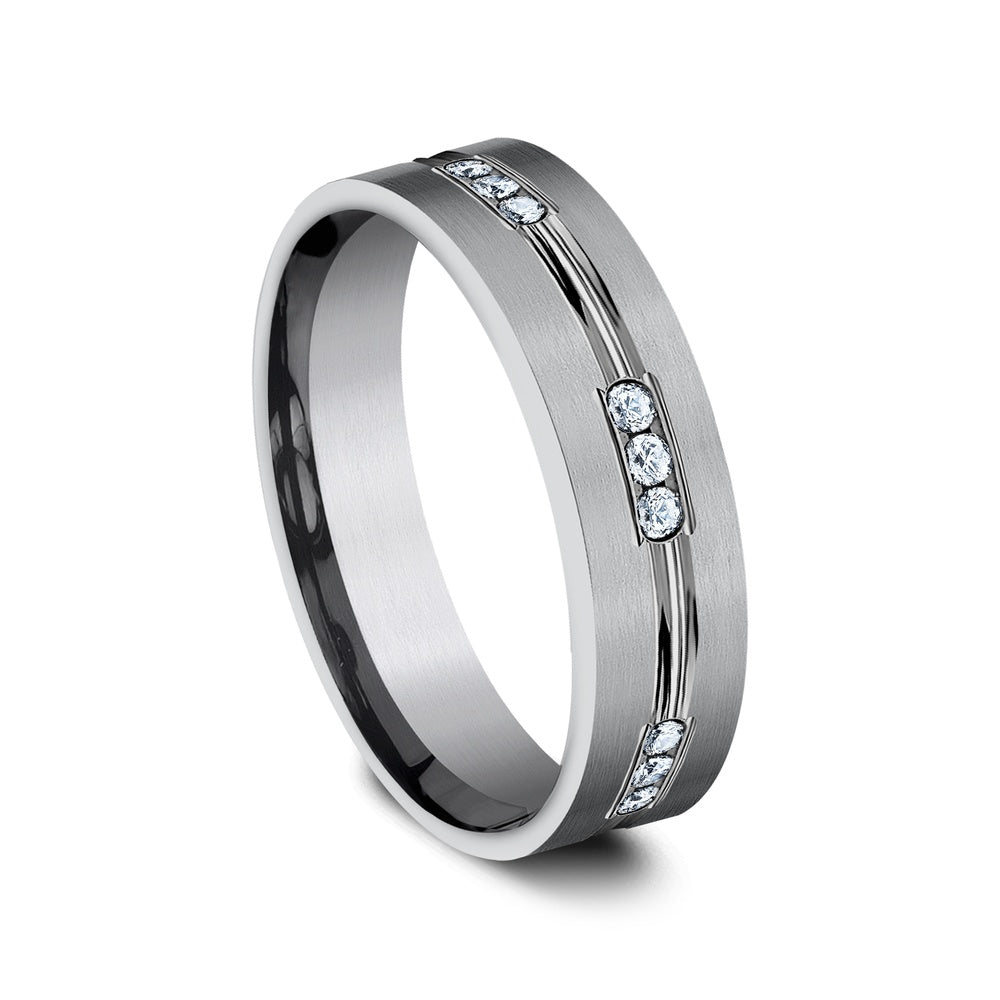 The King Men's Wedding Band in Grey Tantalum - 6mm Width by Tantalum