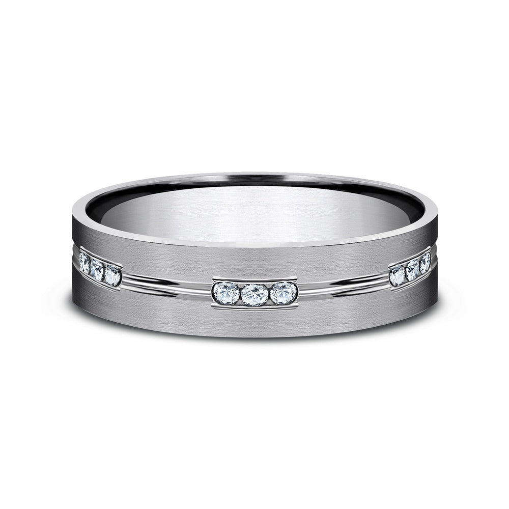 The King Men's Wedding Band in Grey Tantalum - 6mm Width by Tantalum