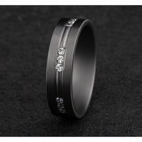 The King Men's Wedding Band in Grey Tantalum - 6mm Width by Tantalum