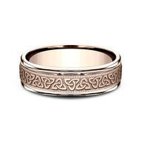 The Kinsale Men's Wedding Band in 14K Rose Gold - 6.5mm by Benchmark