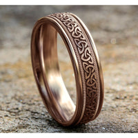The Kinsale Men's Wedding Band in 14K Rose Gold - 6.5mm by Benchmark