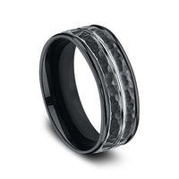 The Lambert Men's Wedding Band in Black Cobalt - 8mm Width by Forge