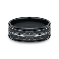 The Lambert Men's Wedding Band in Black Cobalt - 8mm Width by Forge