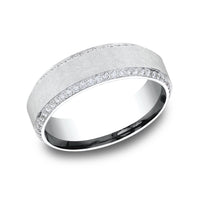 The Lancelot Men's Wedding Band in 14K White Gold - 7mm Width by Benchmark