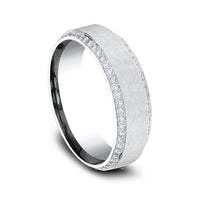 The Lancelot Men's Wedding Band in 14K White Gold - 7mm Width by Benchmark