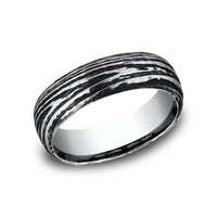 The Larch Men's Wedding Band in Black Cobalt - 7.5mm Width by Forge