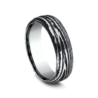 The Larch Men's Wedding Band in Black Cobalt - 7.5mm Width by Forge