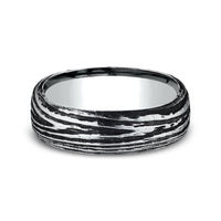 The Larch Men's Wedding Band in Black Cobalt - 7.5mm Width by Forge